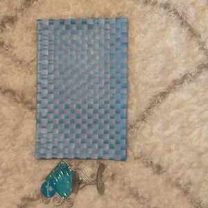 Woven placemats, four rectangle in nautical blue and grey- NWOT-Still at…